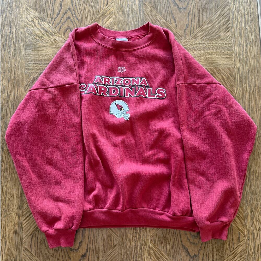 Vintage NFL Arizona Cardinals Cutoff Sweatshirt Sleeveless XL